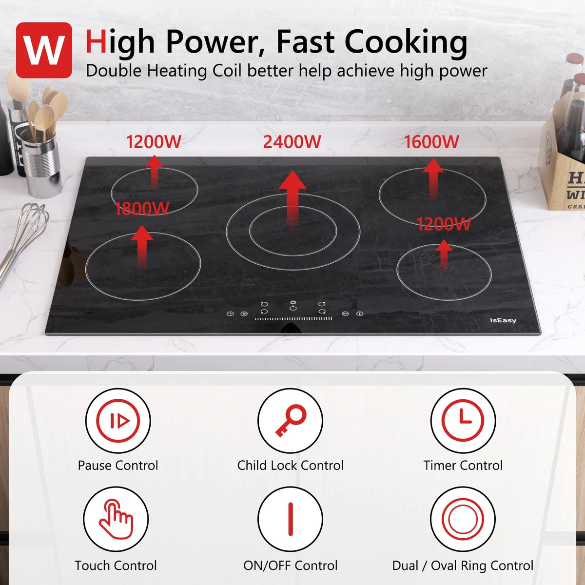 30 5 Burners Electric Stove Top O195