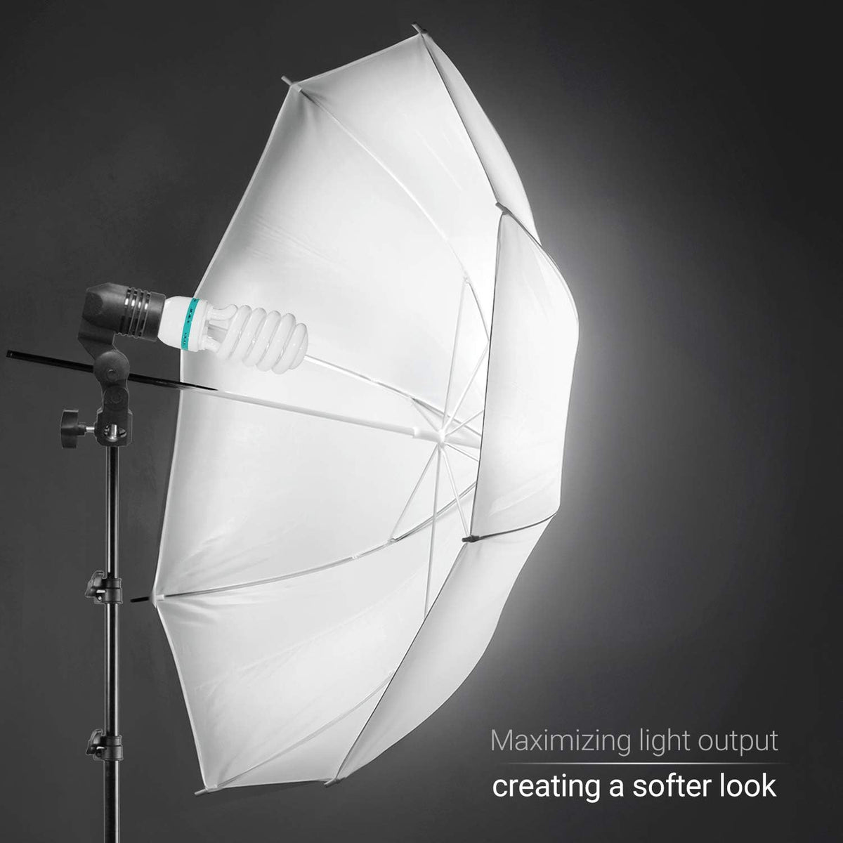 Continuous Light Lighting Kit with 33 inch Umbrella and 6500K Light Bulb Z6114