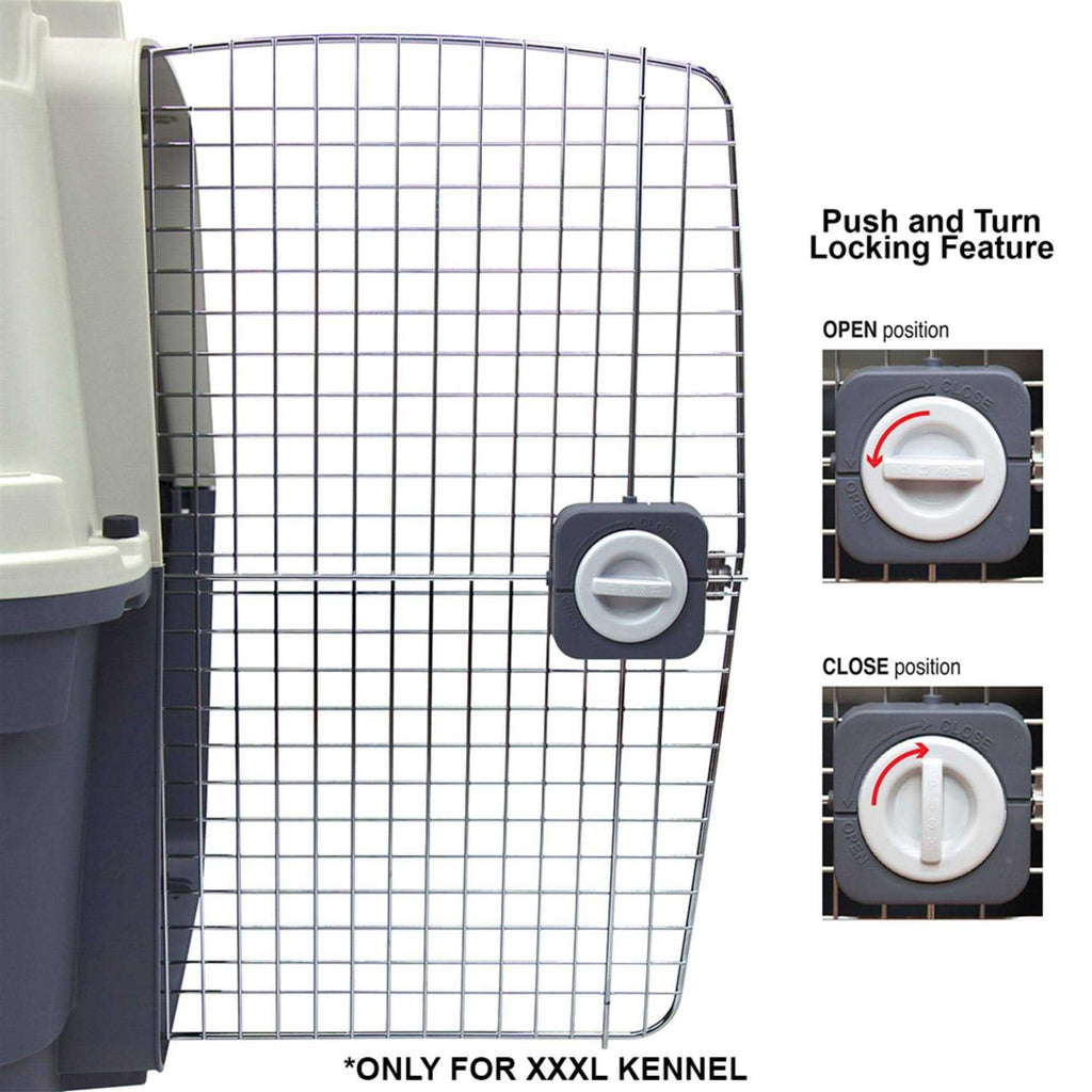 Plastic Kennels Rolling Plastic Wire Door Travel Dog Crate P457