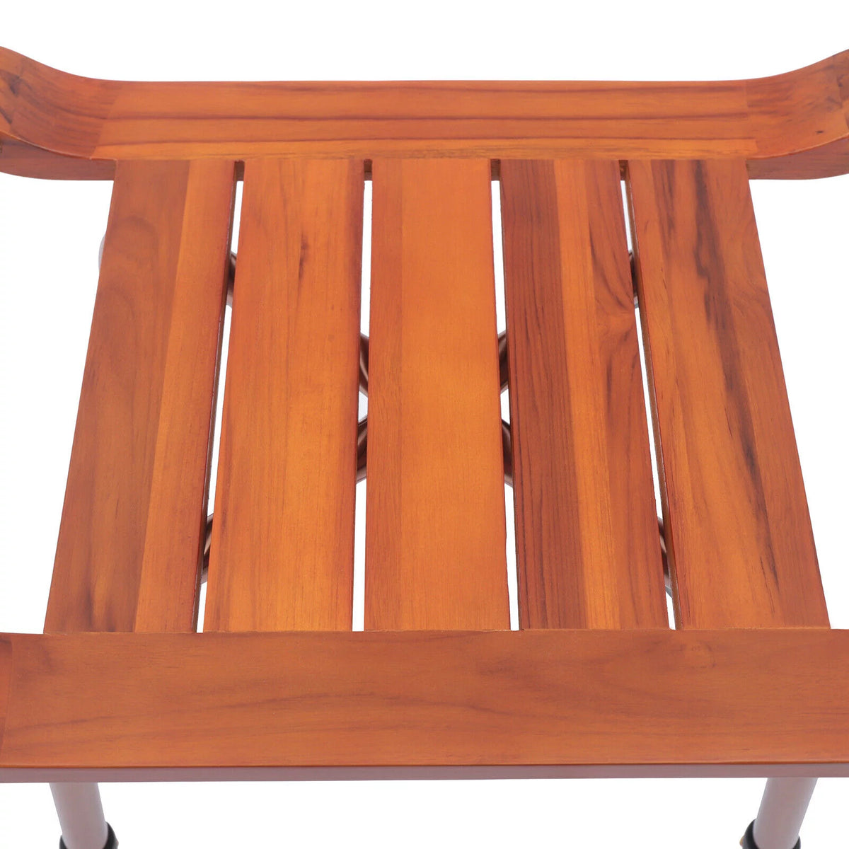 Teak Shower Stool Non-Slip Adjustable S893901