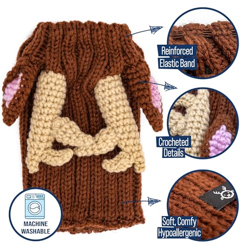 Knit Deer Antler Snood Wrap for Pets M82023