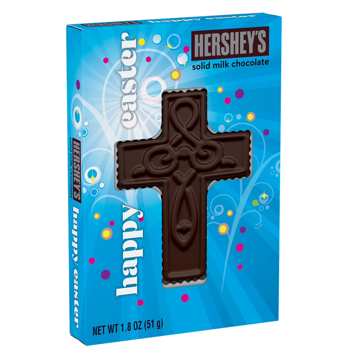 Solid Milk Chocolate Cross Easter Candy Gift Box 1.8 oz F585