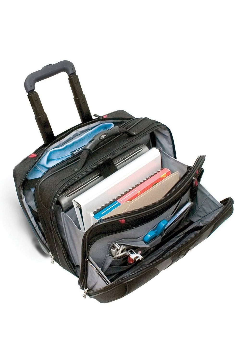 Black Nylon Rolling Case for 17-inch Notebooks L6547