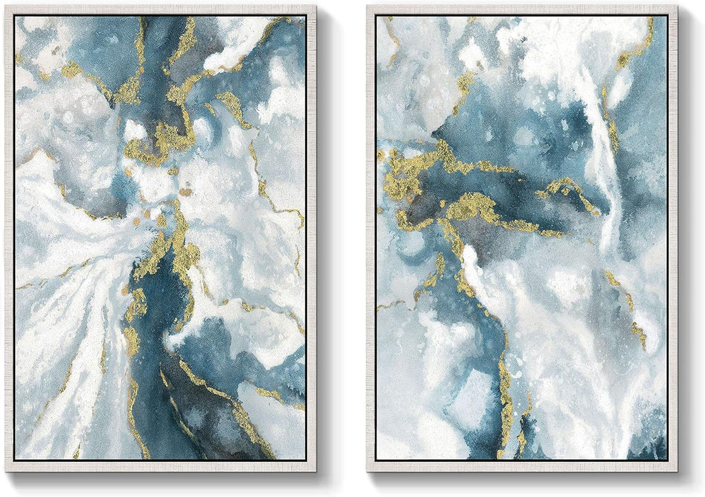 Abstract Wall Art Canvas Framed Picture Painting, 24''W x 36''H x 2 PCS Z559439