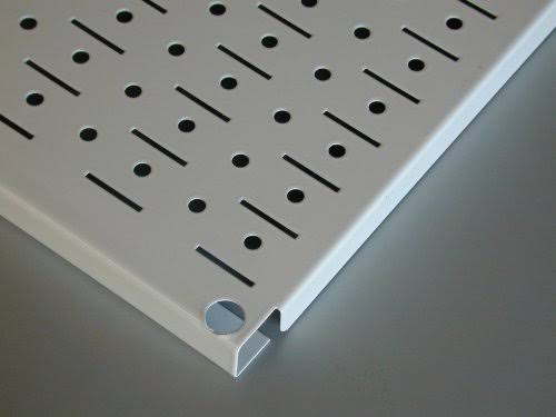 Red Metal Pegboard Tool Storage Kit with Blue Accessories C418