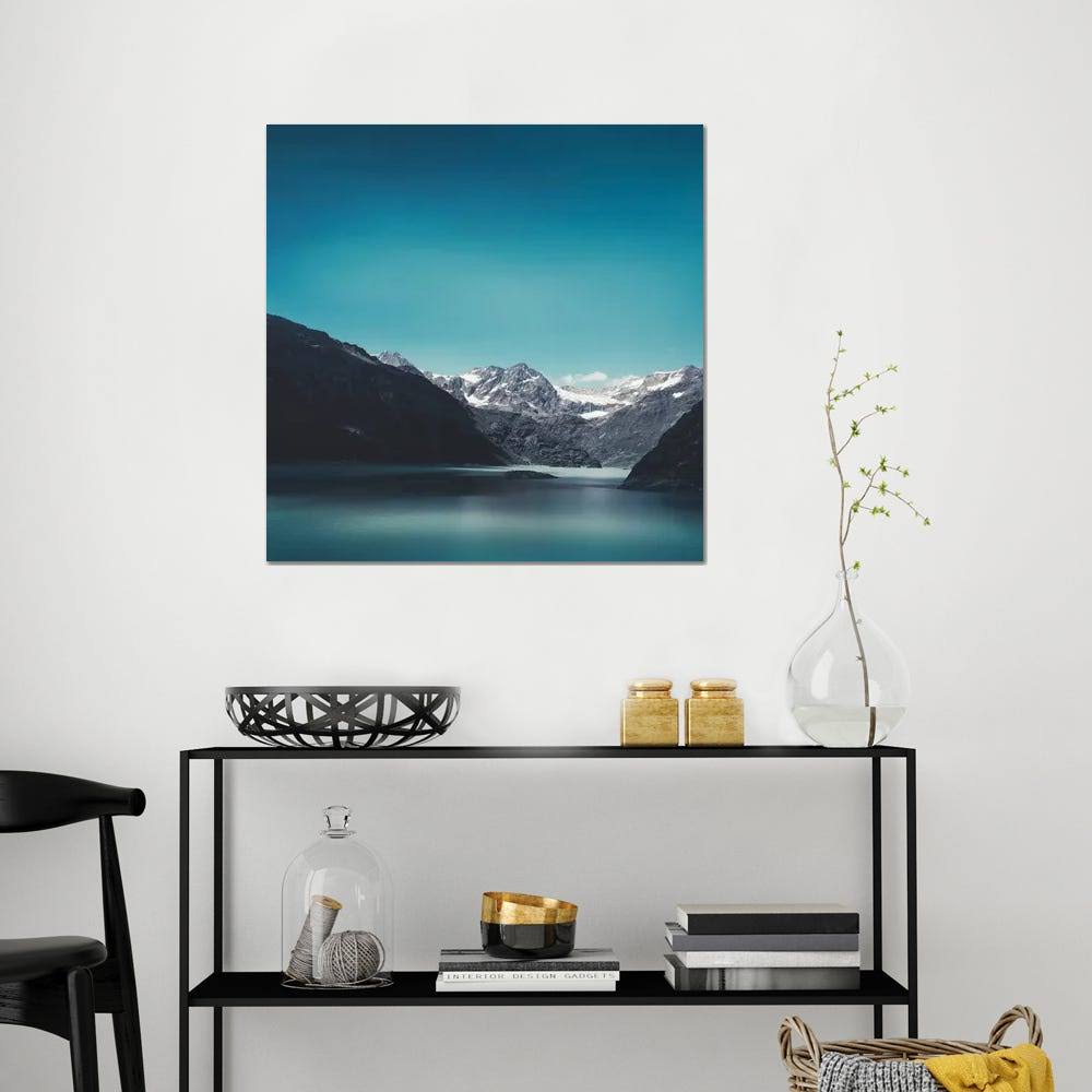 Canvas Art Picture - Turquoise Mountain Lake P878