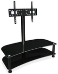 Floor TV Stand with Glass Shelves V5167