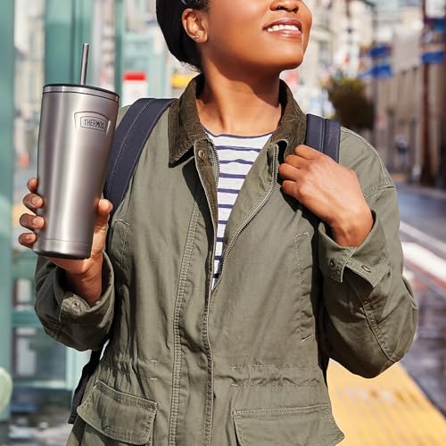 Stainless Steel Vacuum Insulated Tumbler with Lid and Straw 24 Ounce V646