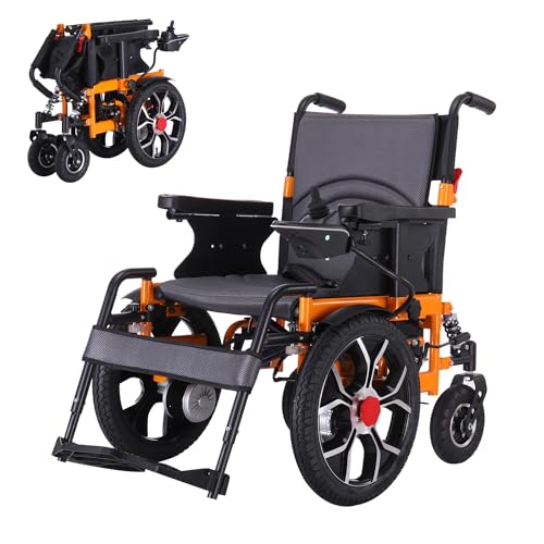 Foldable Electric Wheelchair with Dual Motor, Supports up to 330 lbs J899