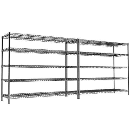 55.5" W 5 Tier Metal Shelving Unit Y481246