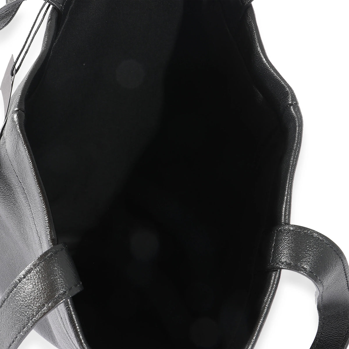Black Calfskin Flat Shopping Tote G5830