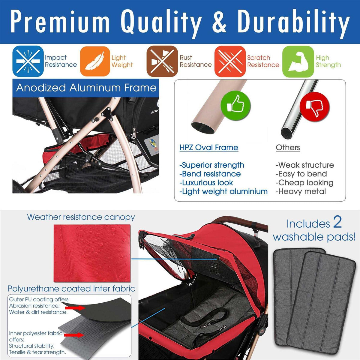 Extra Long Pet Stroller F852643
