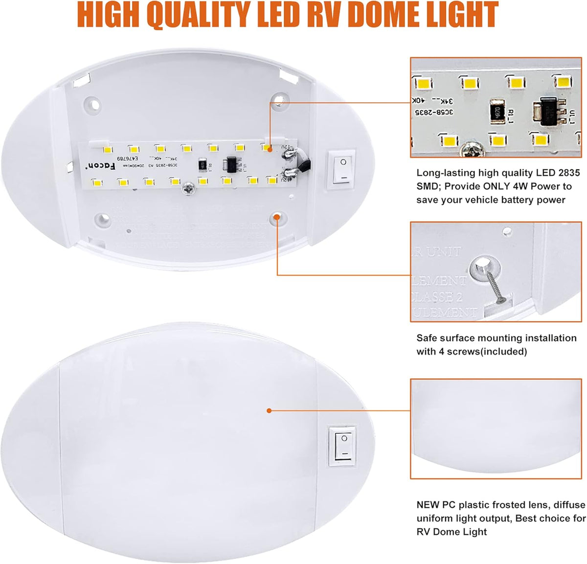 LED Pancake Dome Light Pack of 2 W64202