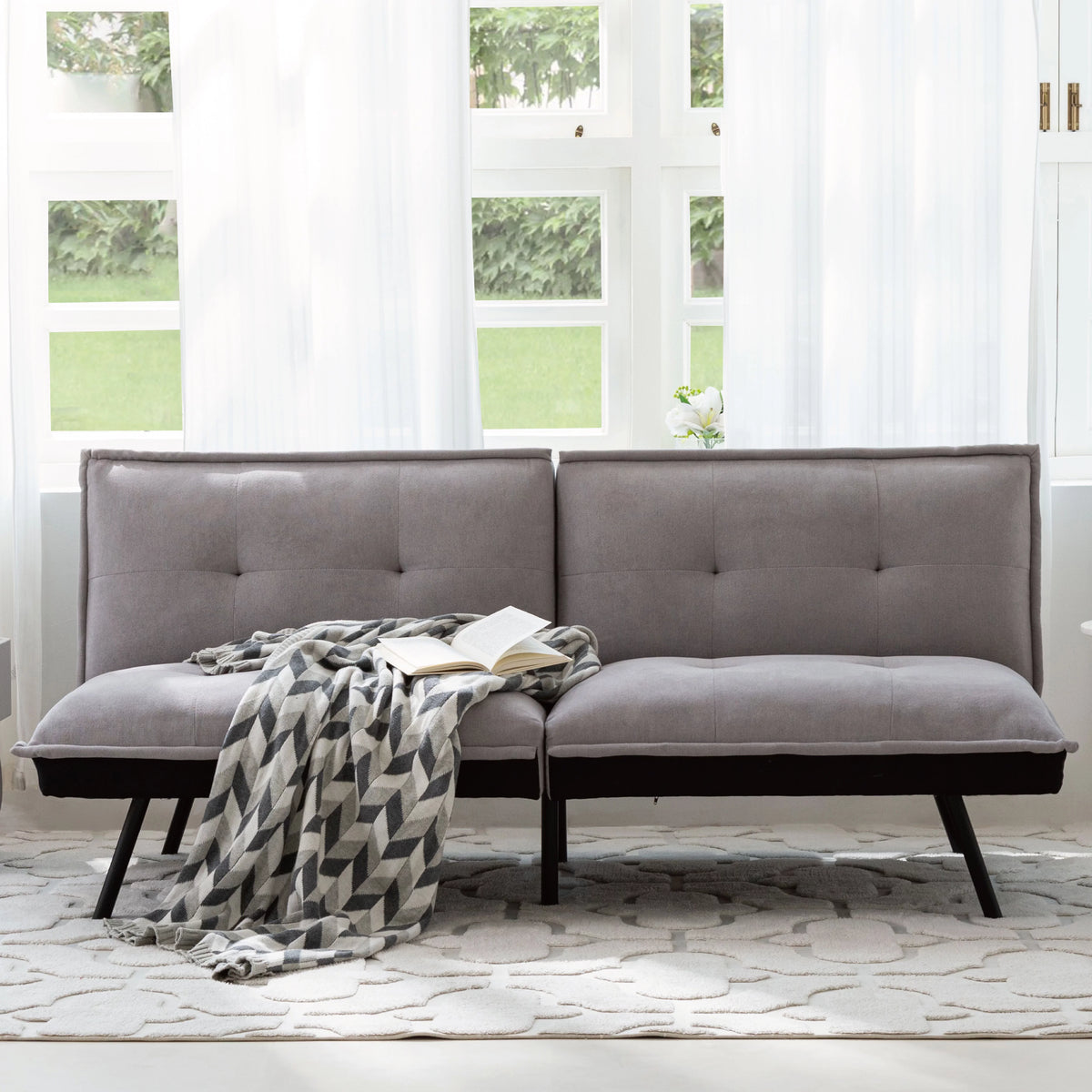 Memory Foam Convertible Futon Sofa Bed B53818