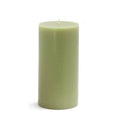 Sage Green Unscented Paraffin Pillar Candle, Set of 12 X380
