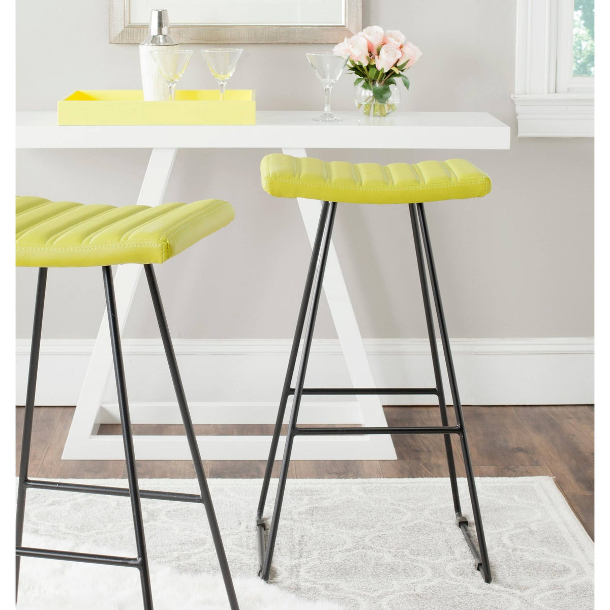 Green Bar Stool Set of 2 O2179