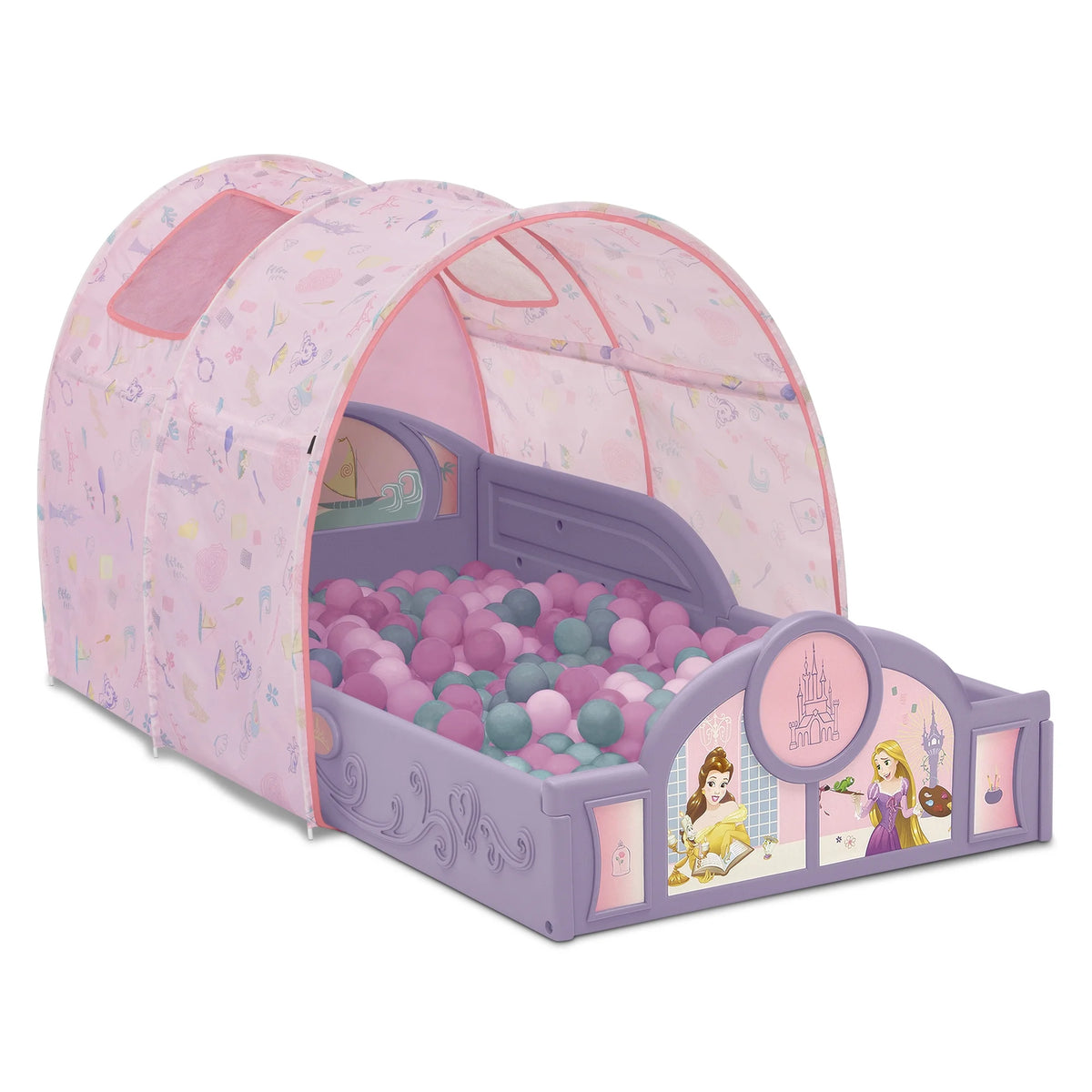 Purple Pink Toddler Bed with Tent U925957