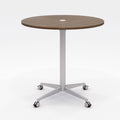 42x22 Round Teak Top Bistro Table with Casters G140