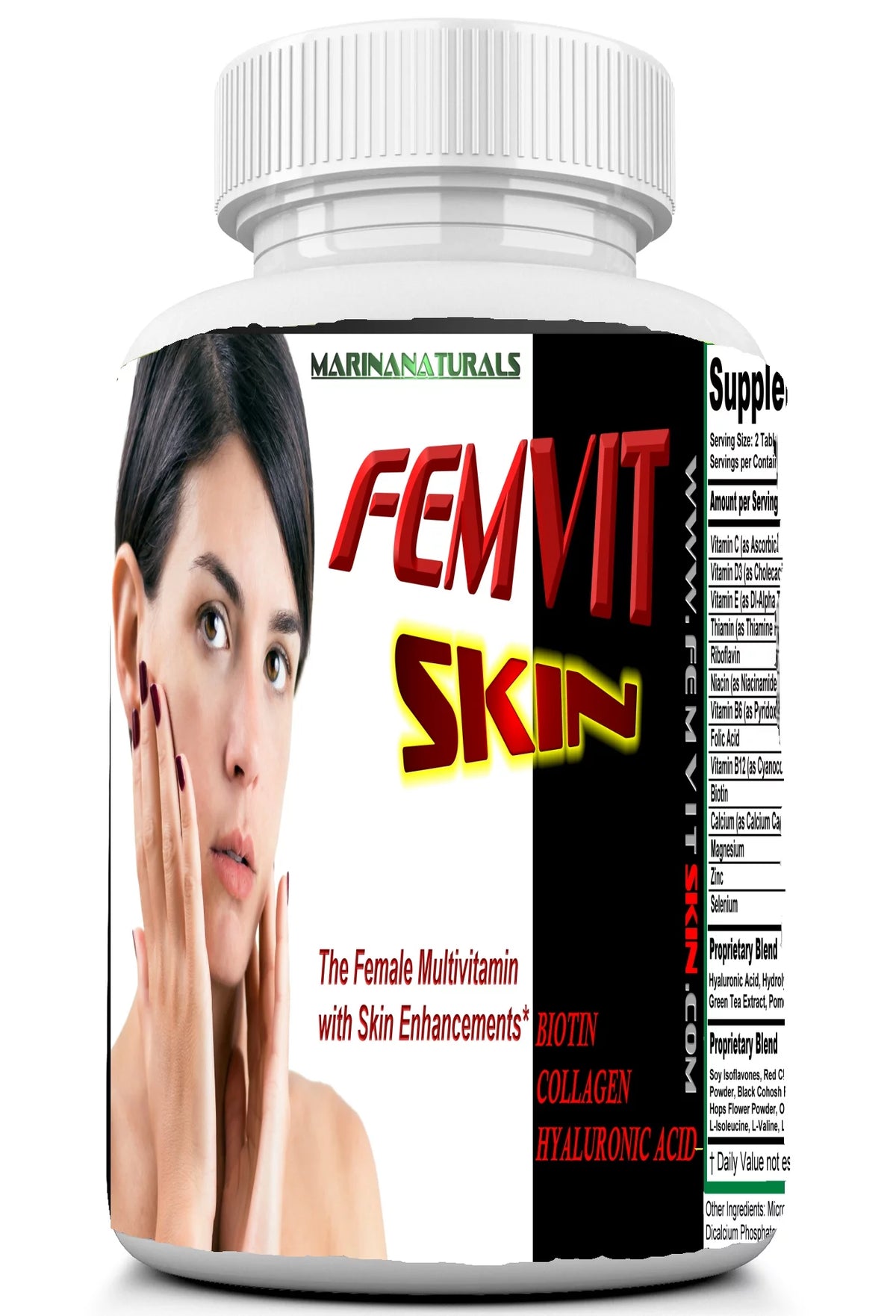 Female Multivitamin with Collagen, Hyaluronic Acid & Pomegranate Extract, 60 Tablets X5109