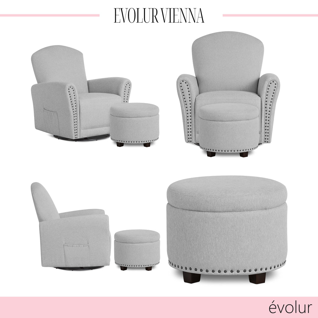 Swivel Glider with Ottoman T183