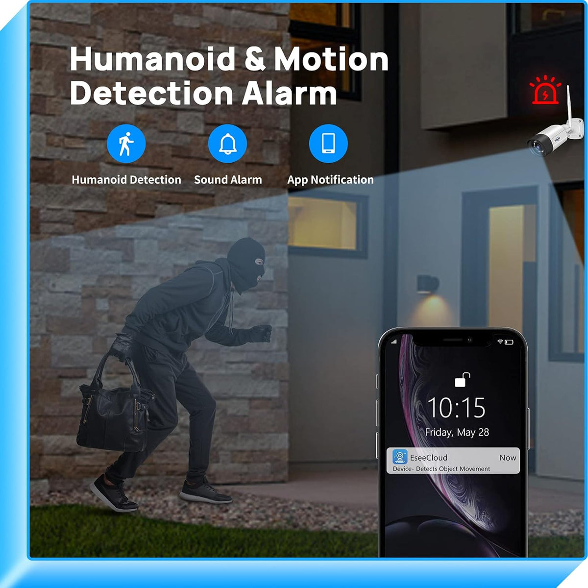 2K WiFi Security Camera System with 1TB Hard Drive Y7655