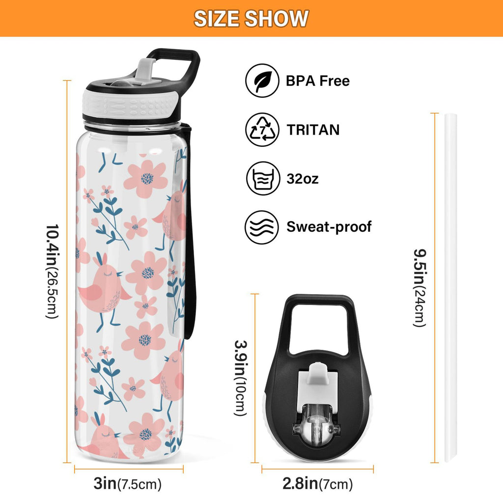 32oz Tritan Leakproof Water Bottle with Straw V356873