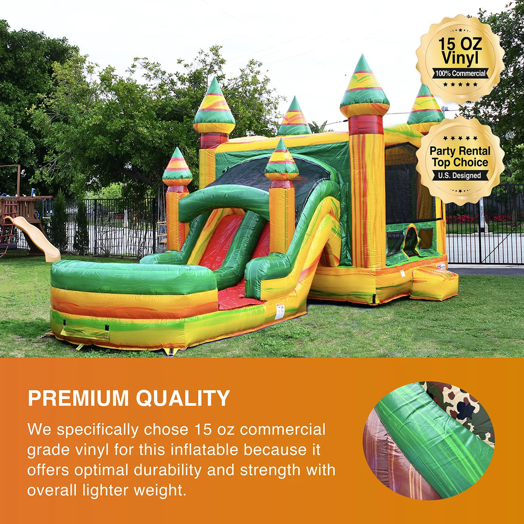 Commercial Grade Bounce House Water Slide with Pool with Blower Q791163
