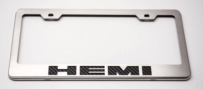 Brushed Black License Plate Frame F31118