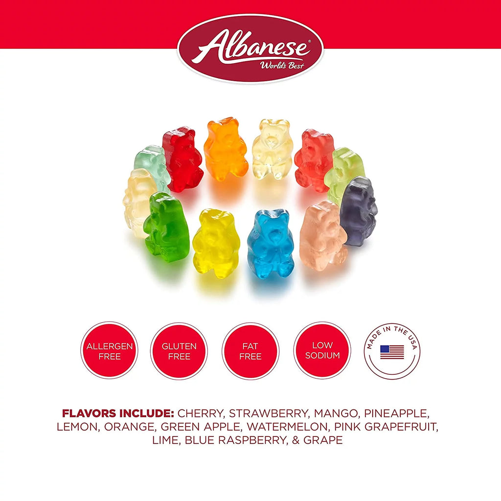 12 Flavor Gummi Bears, 5 Pound Bag I712