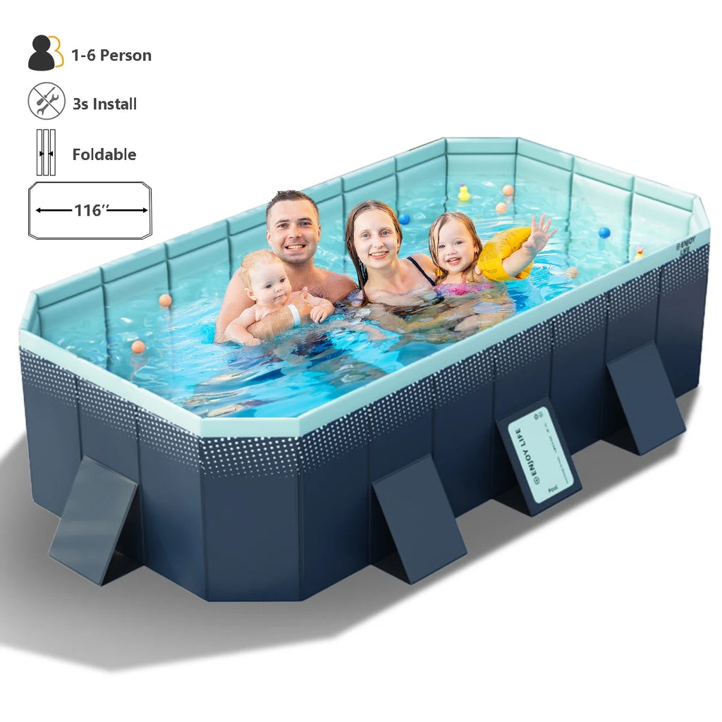 Foldable Above Ground Pool 82x55x21 W89357