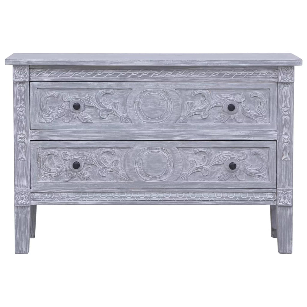 Mahogany Wood Storage Cabinet with 2 Drawers K993926