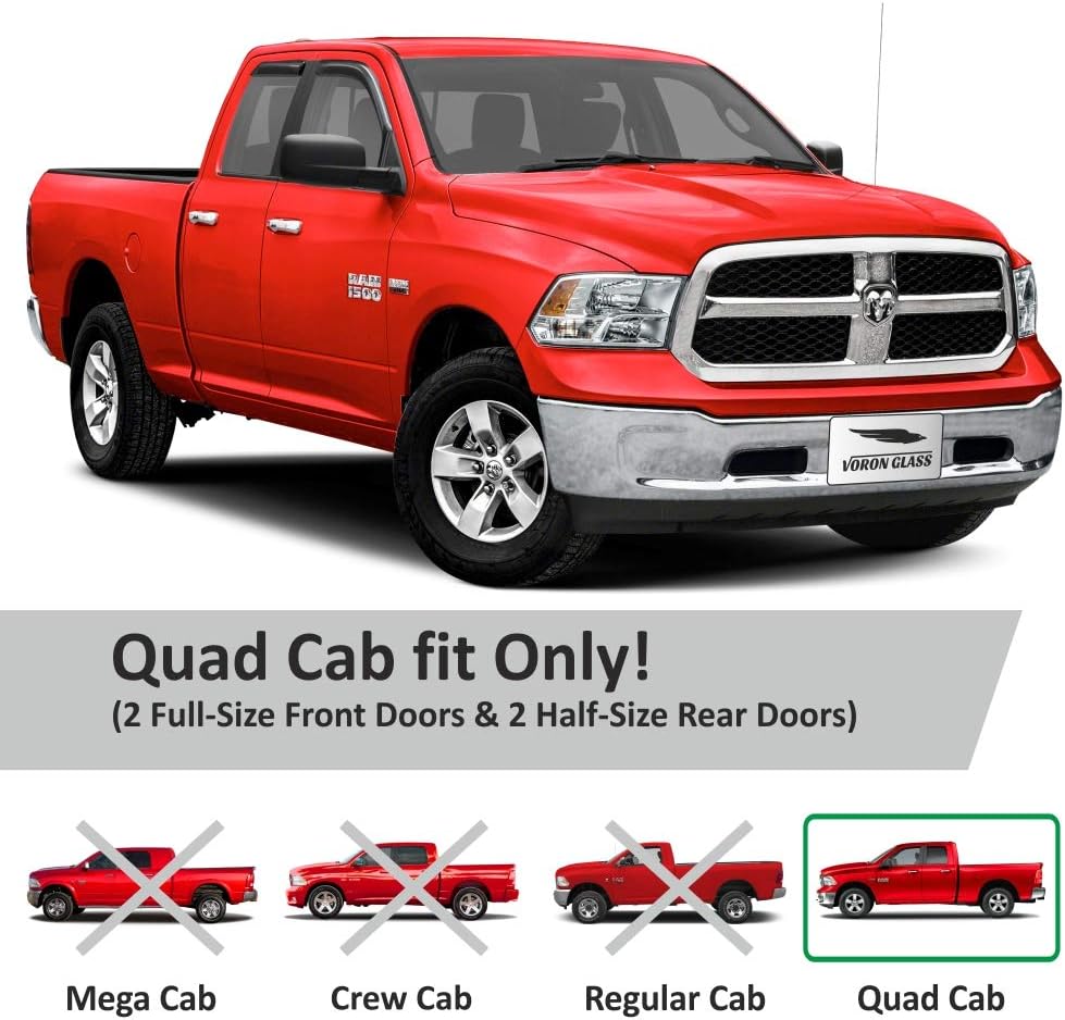 In-Channel Rain Guards for Trucks 4Pieces B91064