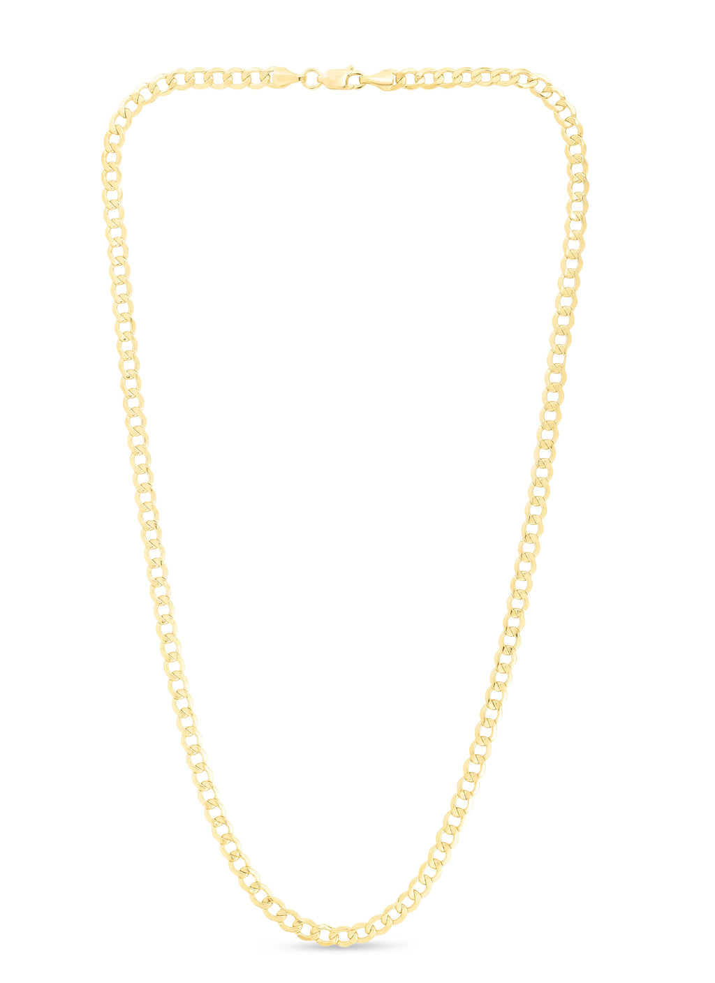 14K Yellow Gold 18in 4.4mm Curb Chain H2785