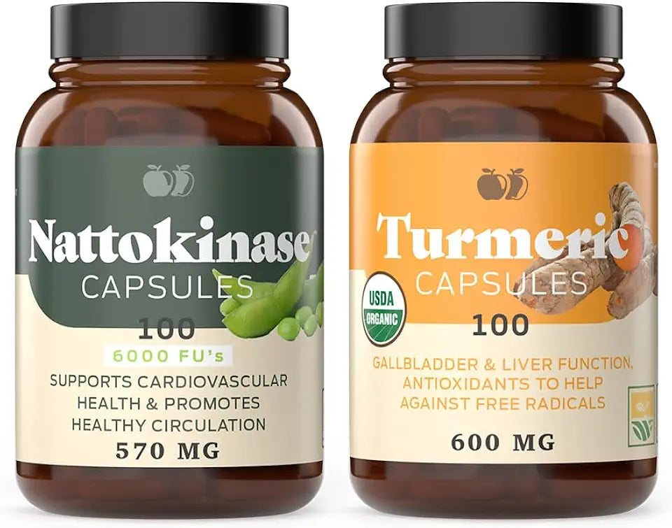 Nattokinase 100 Capsules & Turmeric 100 Capsules W888717