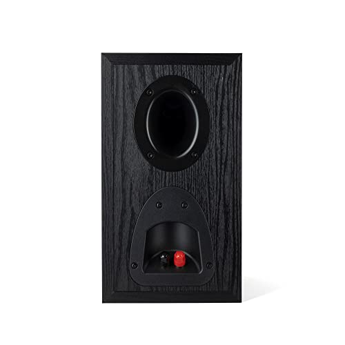 Black Bookshelf Speakers with Center Channel Speaker and Subwoofer Speaker S383