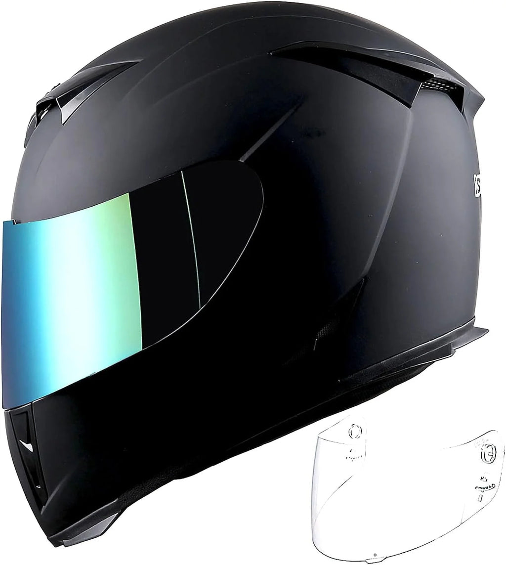 Full Face Motorcycle Helmet Matt Black Large B3889