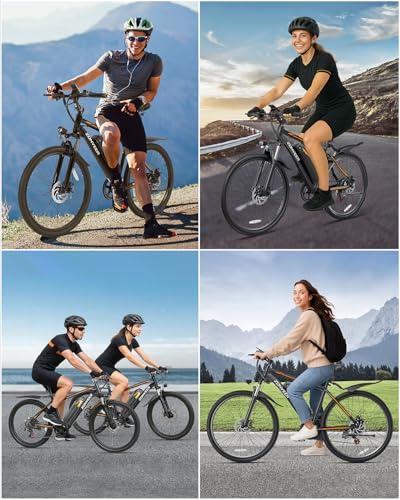 26'' Peak 500W Brushless Motor Ebike, 20MPH 40Miles 360Wh Removable Battery 7-Speed Electric Mountain Bike G339