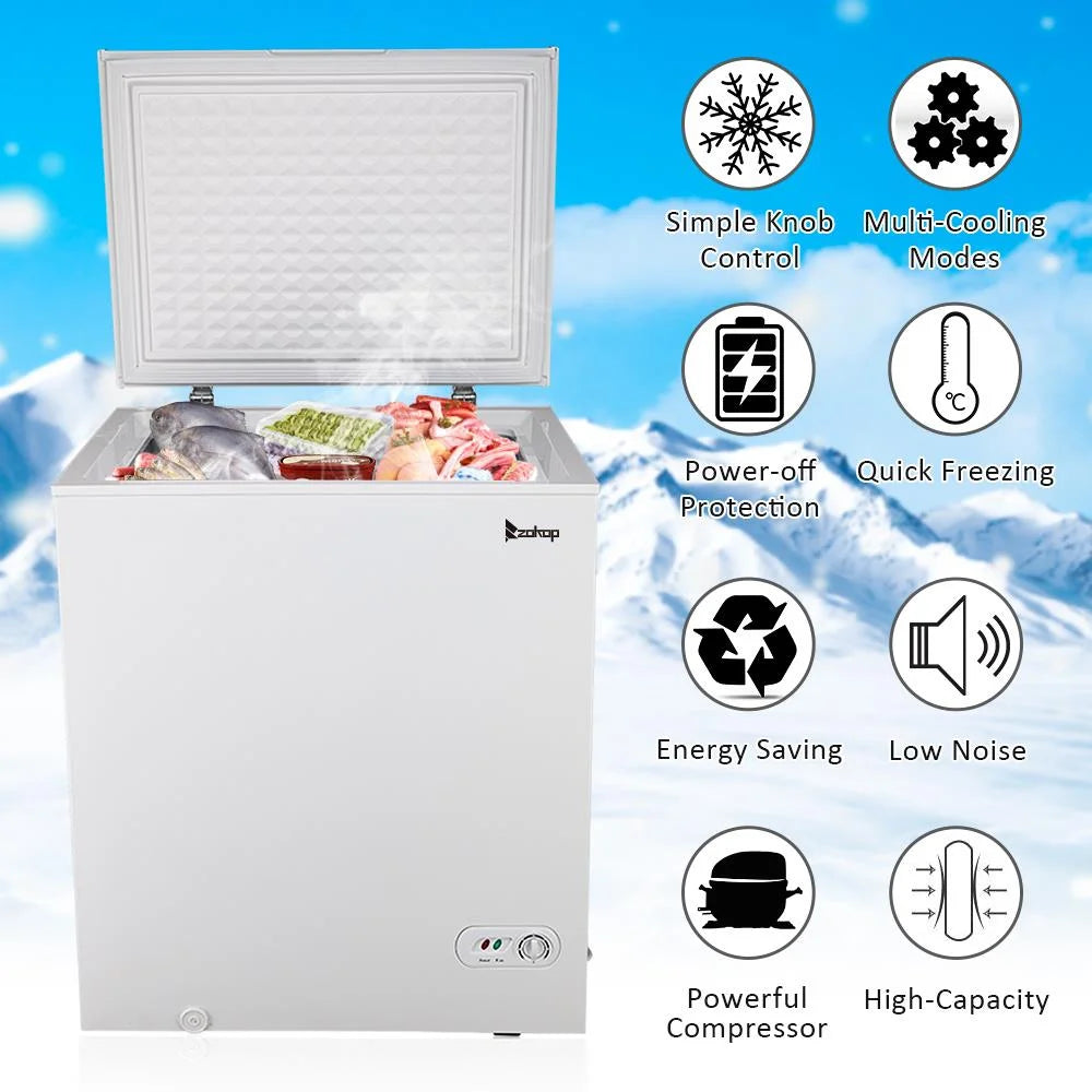 White 5.0 Cu.ft Single Door Chest Freezer U623177