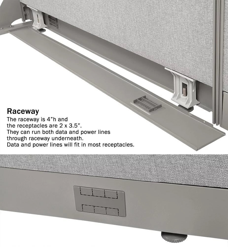 4 Stations Office Partition W4165