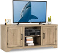 Farmhouse Barn Wood TV Stand with Doors and Shelves N267