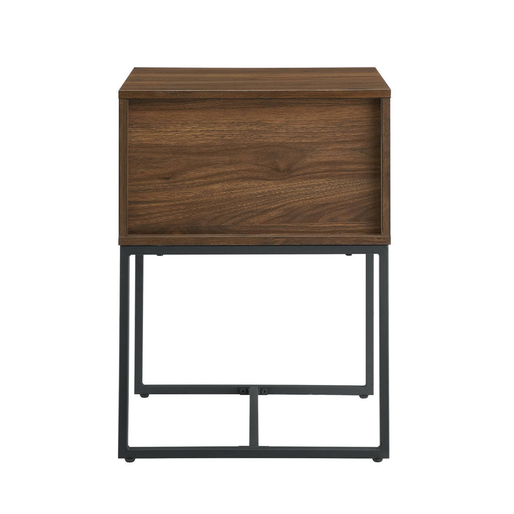 Dark Walnut Slat Side Table L211