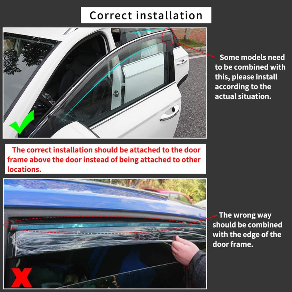 Smoke Side Window Deflectors for A3 Hatchback 2014-2019 J5946