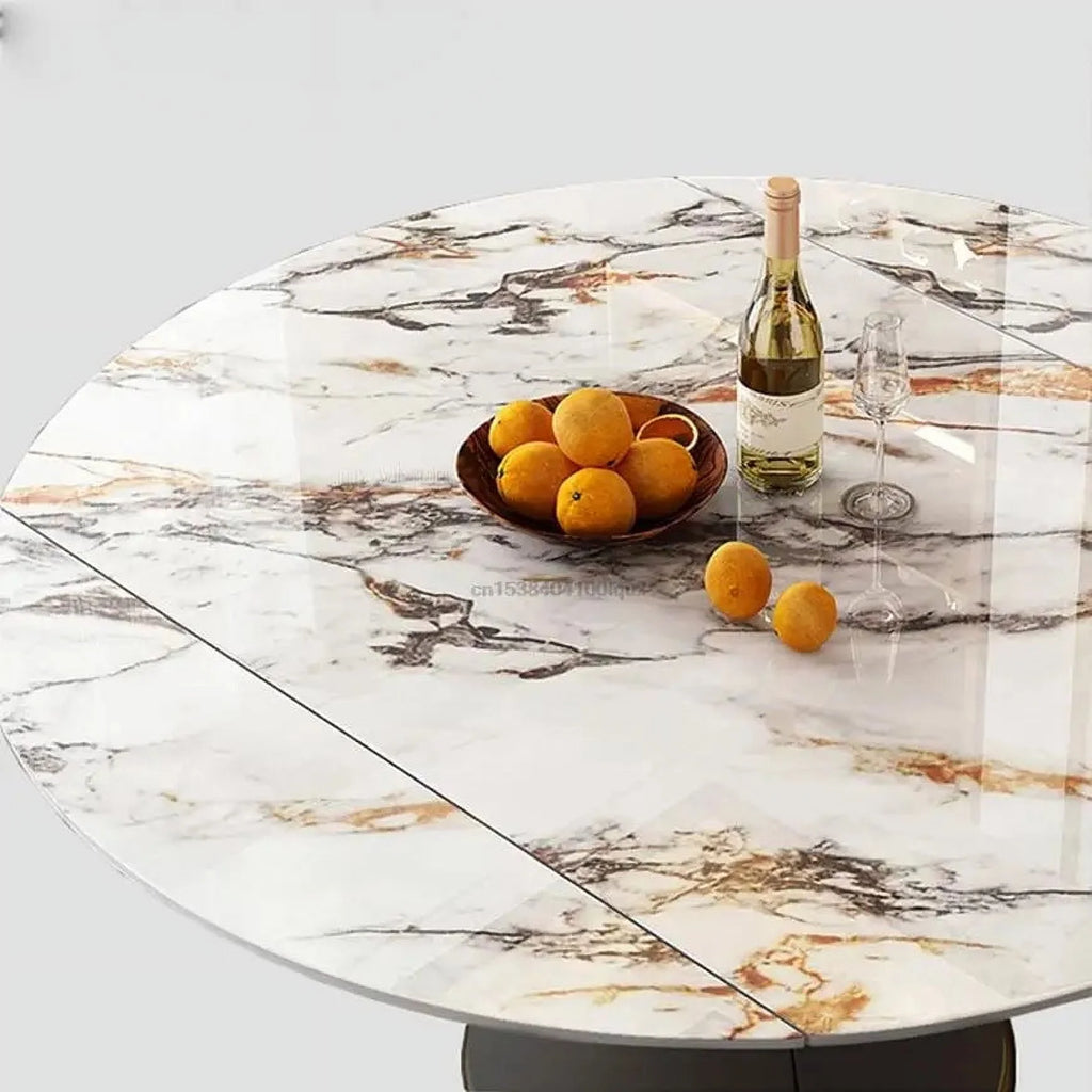 Round Marble Dining Table Set 6 Chairs S66133