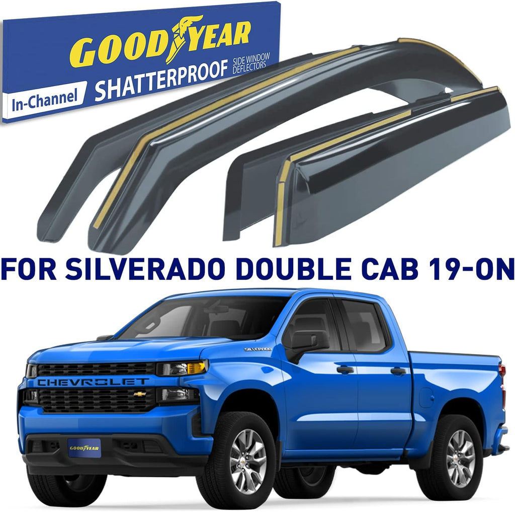 4pcs Shatterproof in-Channel Window Deflectors for Trucks W332985