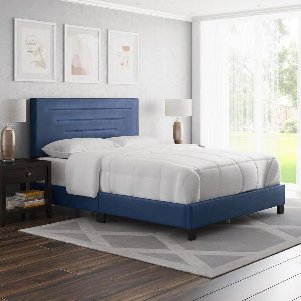Faux Leather Upholstered Platform Bed G111851