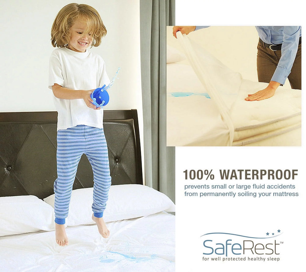 Full Size Waterproof Hypoallergenic Mattress Protector D35222