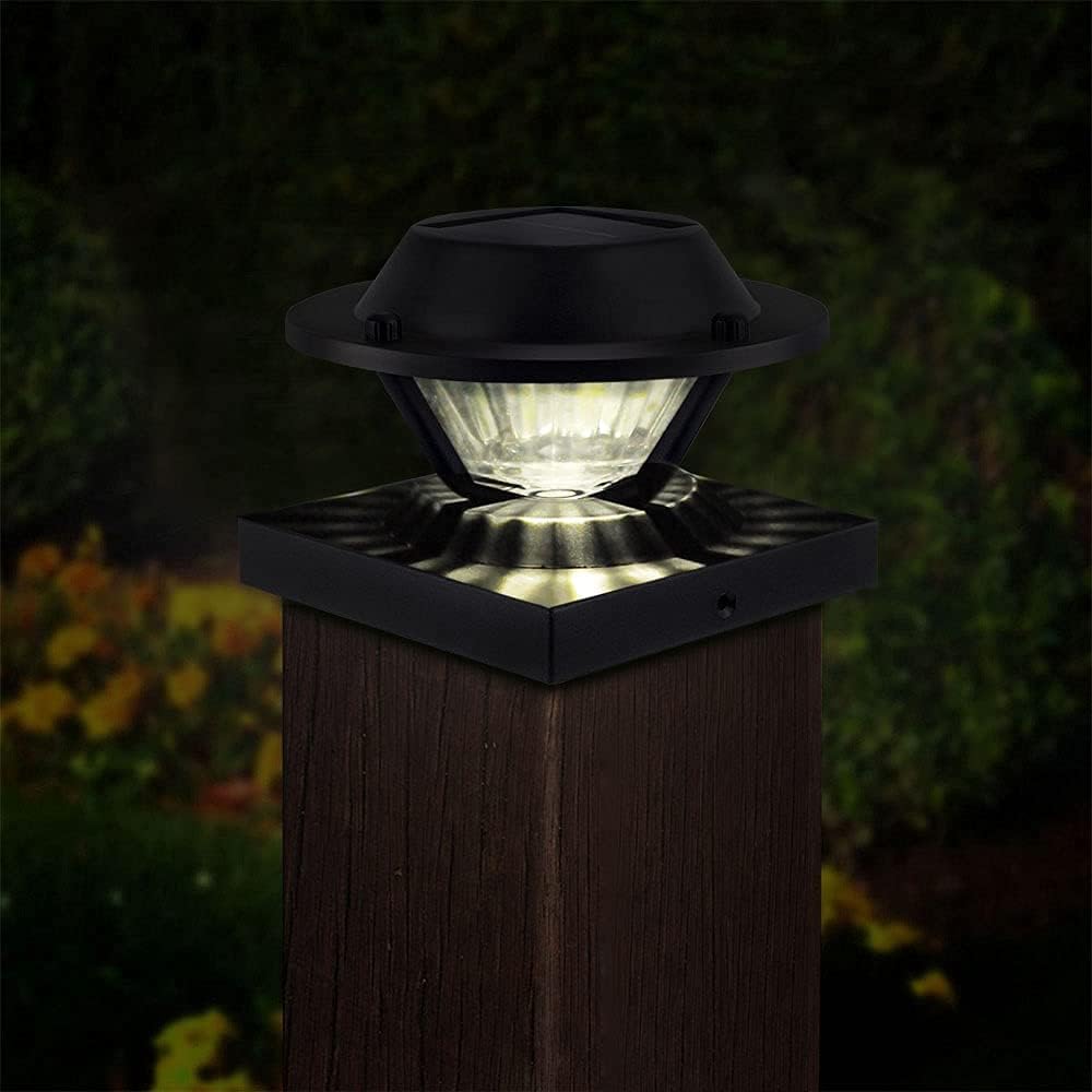 2 Pack Black Solar Post Lights P698