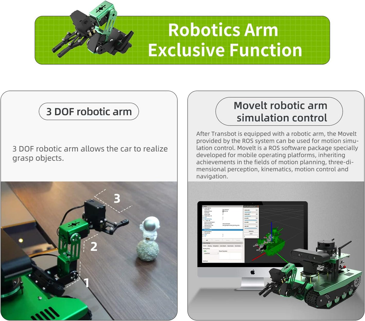 Robotic Kit Robot Arm for Jetson Nano 4B 8GB Transbot Yahboom Maker (Nano Ver.II) Z336