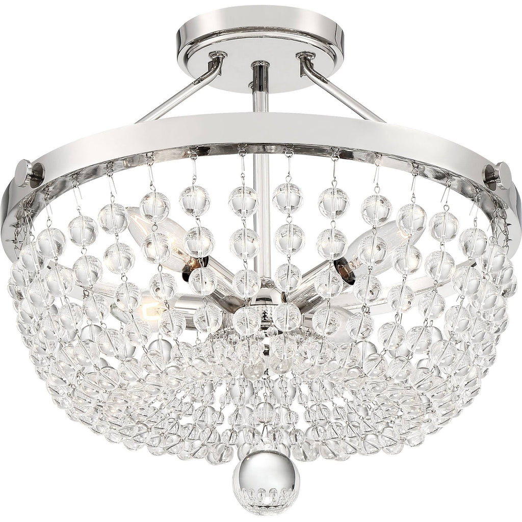 Polished Nickel Semi Flush Mount Light U4357