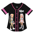 Black White Ladies Baseball Jersey M27388